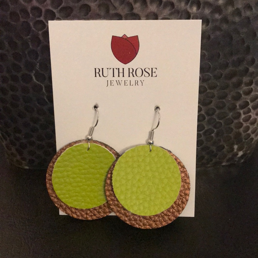 Faux leather earrings